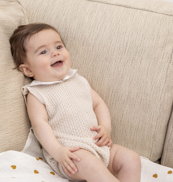 Pelele Pipo 100% perlé Beige