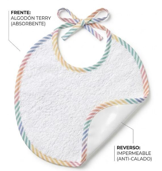 Babero Bebé Rizo Impermeable Rainbow